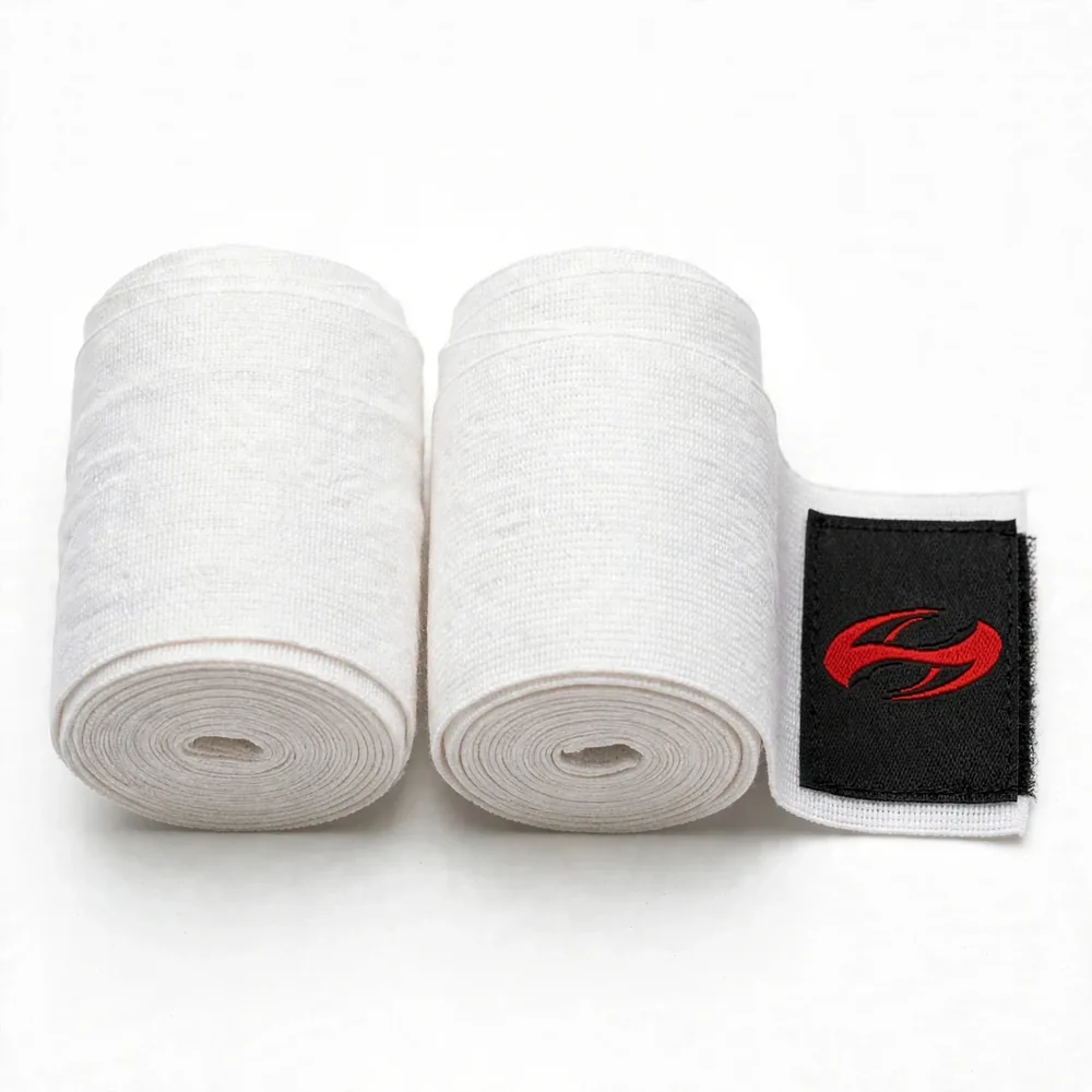 White Holo Fight Gears hand wraps