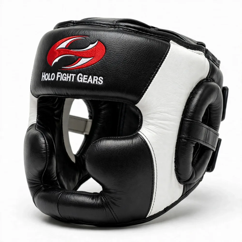 Black and white Holo Fight Gears head guard