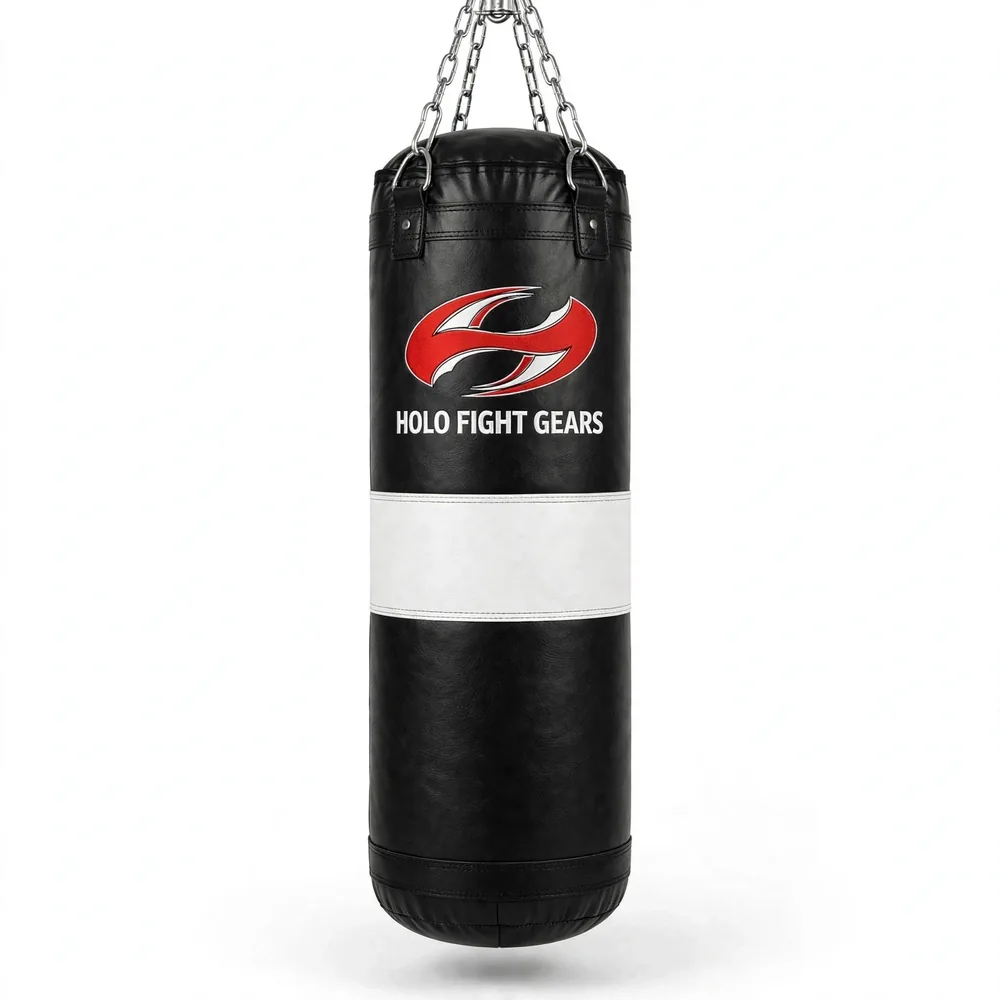 Black and white Holo Fight Gears punching bag