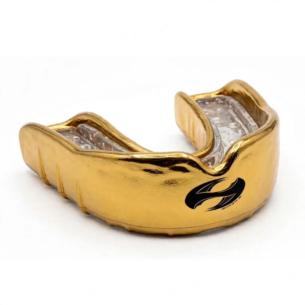 Metallic gold Holo Fight Gears mouth guard