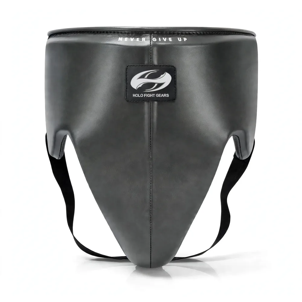Grey Holo Fight Gears leather groin guard