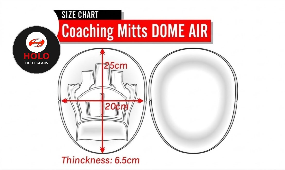 Holo Fight Gears Coaching Mitts DOME AIR size chart